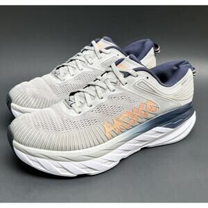 Hoka One One Bondi 7 Gray Every Day Running Shoes Women's Size 10